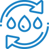 Long lasting water cycle icon