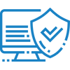 Computer screen and shield icon